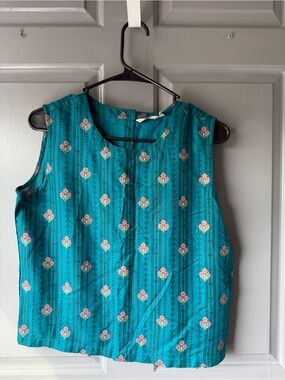 Women’s Teal Floral Sleeveless Camisole